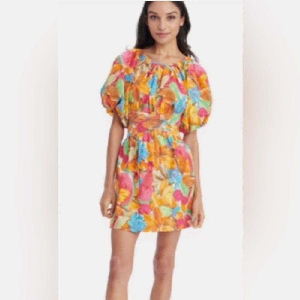 Love the Label Anthropologie Vibrant Floral Dress XS